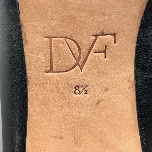 Diane Von Furstenberg Black Pointed Toe Stiletto Heels | Size 8.5 - Picture 4 of 5